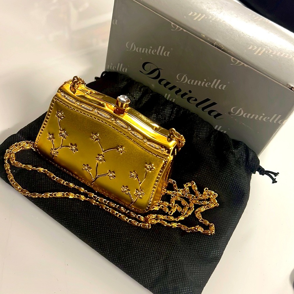 Daniella Gold Crossbody Clutch